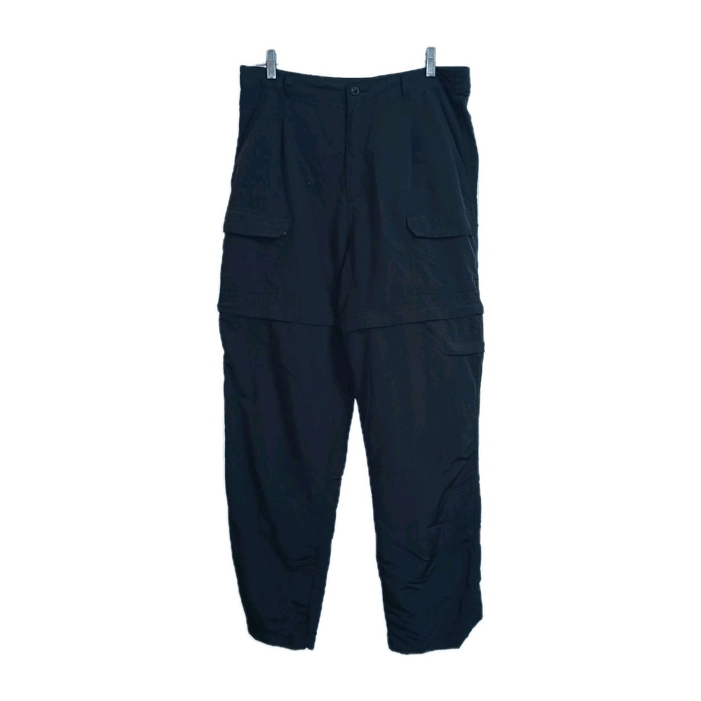 Royal Robbins Convertible Cargo Pants 12 Black Women Hiking Camping Outdoor Gorp